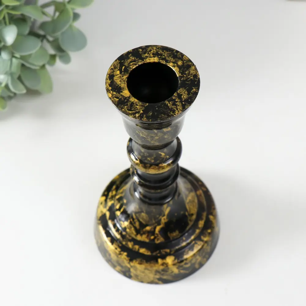 Фото 2 Подсвечник стеклянный Evis "Винтаж. Кристофф" 16.5x8.5 см золотой узор Фото 2 Подсвечник стеклянный Evis "Винтаж. Кристофф" 16.5x8.5 см золотой узор