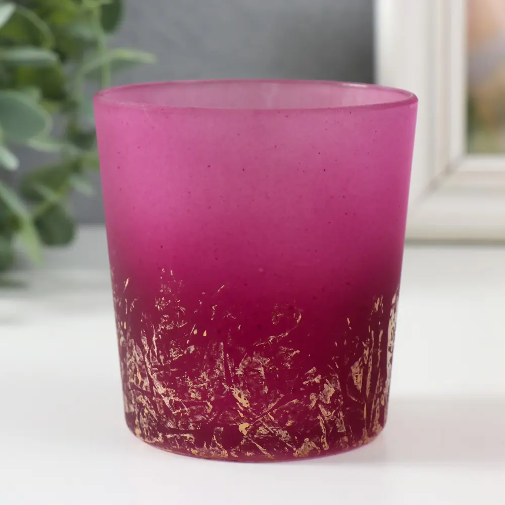 Фото 2 Подсвечник стеклянный Evis "Эмилия" 8.5x8 см лиловый Фото 2 Подсвечник стеклянный Evis "Эмилия" 8.5x8 см лиловый