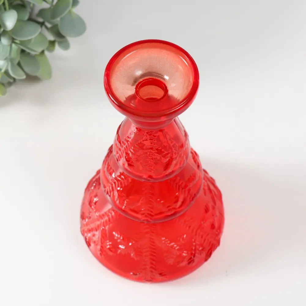 Фото 2 Подсвечник стеклянный Evis "Ёлка" 16.5x10 см 300 мл красный Фото 2 Подсвечник стеклянный Evis "Ёлка" 16.5x10 см 300 мл красный