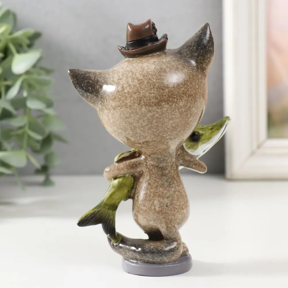 Фото 3 Сувенир "Котик-рыбак с уловом" 9.2x6.3x14 см Фото 3 Сувенир "Котик-рыбак с уловом" 9.2x6.3x14 см