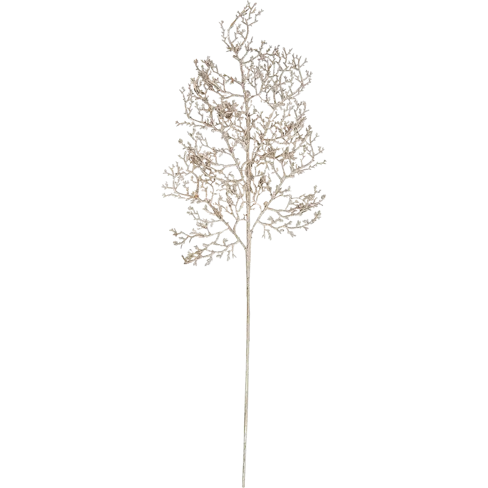 Фото 3 Новогоднее украшение праздничное Ветка 76 см цвет шампань Фото 3 Новогоднее украшение праздничное Ветка 76 см цвет шампань