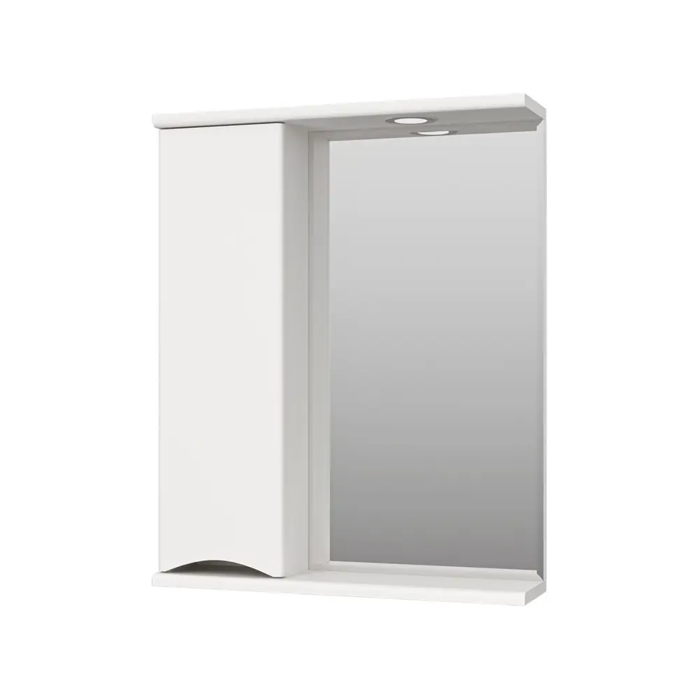 Фото 4 Зеркальный шкаф для ванной Misty Атлантик П-Атл-4060-010Л 60x74см белый