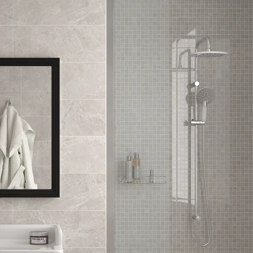 Фото Мозаика настенная Kerama Marazzi Феррара 20x50 см глянцевая цвет серый