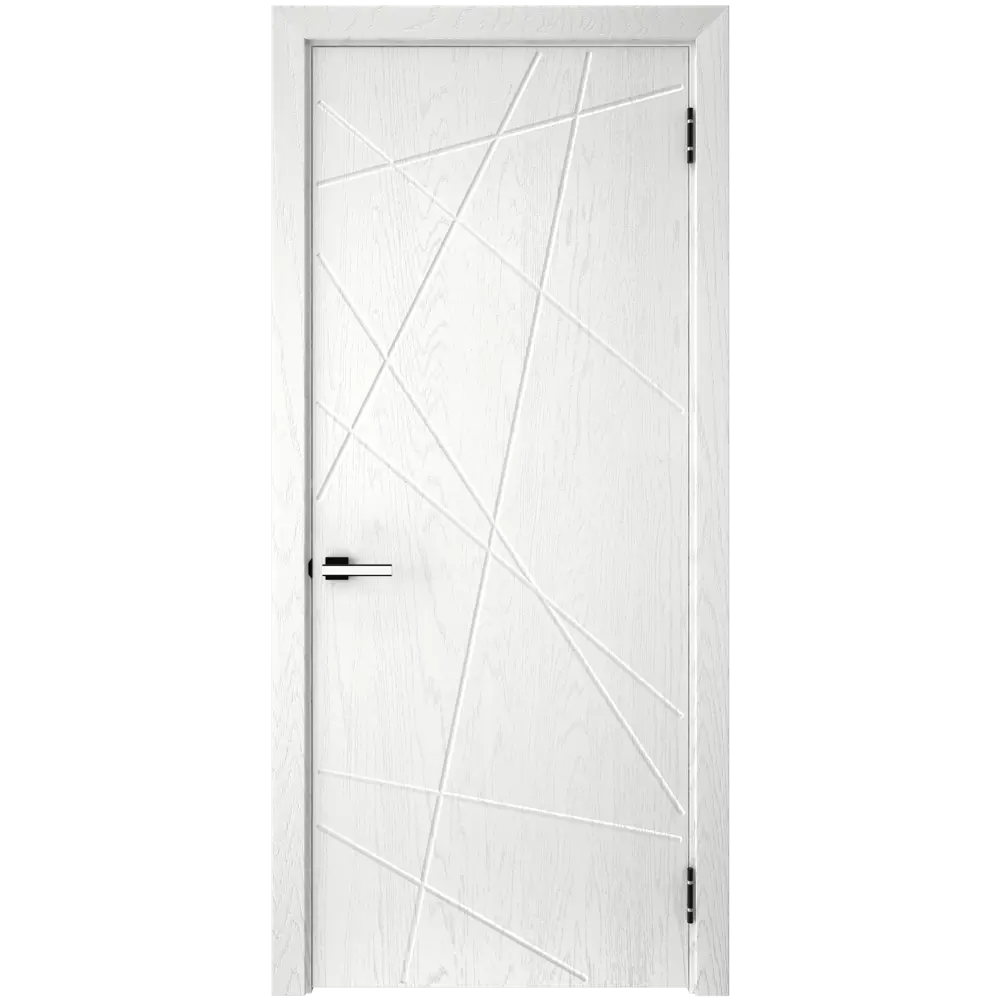 Фото Дверь межкомнатная глухая с замком и петлями в комплекте Графика 1 60x200 см ПВХ цвет белый Фото Дверь межкомнатная глухая с замком и петлями в комплекте Графика 1 60x200 см ПВХ цвет белый