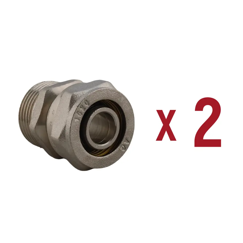 Фото Муфта комбинированная Aqualink 3/4"x20 мм НР латунь k18322 Фото Муфта комбинированная Aqualink 3/4"x20 мм НР латунь k18322