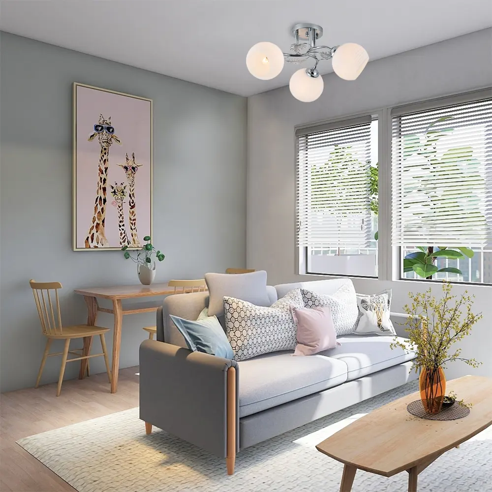 Фото 4 Люстра потолочная Escada Kalina 1119/3pl 3 лампы 7 м² цвет хром Фото 4 Люстра потолочная Escada Kalina 1119/3pl 3 лампы 7 м² цвет хром