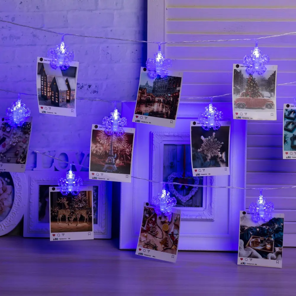 Фото Электрогирлянда комнатная Luazon lighting 4445730 нить 4.5 м 20 ламп прозрачный 1 режим работы Фото Электрогирлянда комнатная Luazon lighting 4445730 нить 4.5 м 20 ламп прозрачный 1 режим работы