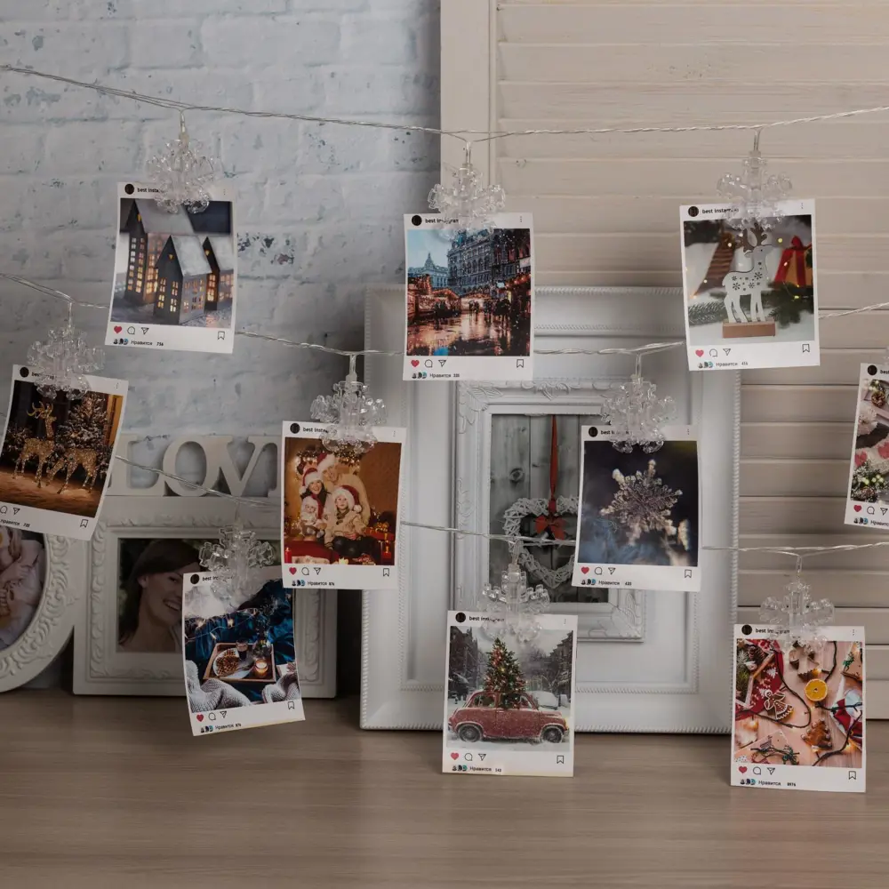 Фото 2 Электрогирлянда комнатная Luazon lighting 4445729 нить 4.5 м 20 ламп прозрачный 1 режим работы