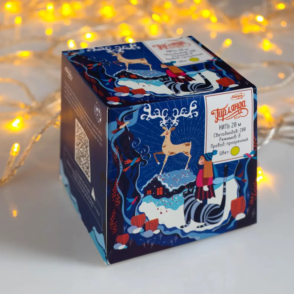 Фото 3 Электрогирлянда комнатная Luazon lighting 3556808 нить 20 м 200 ламп прозрачный 8 режимов работы