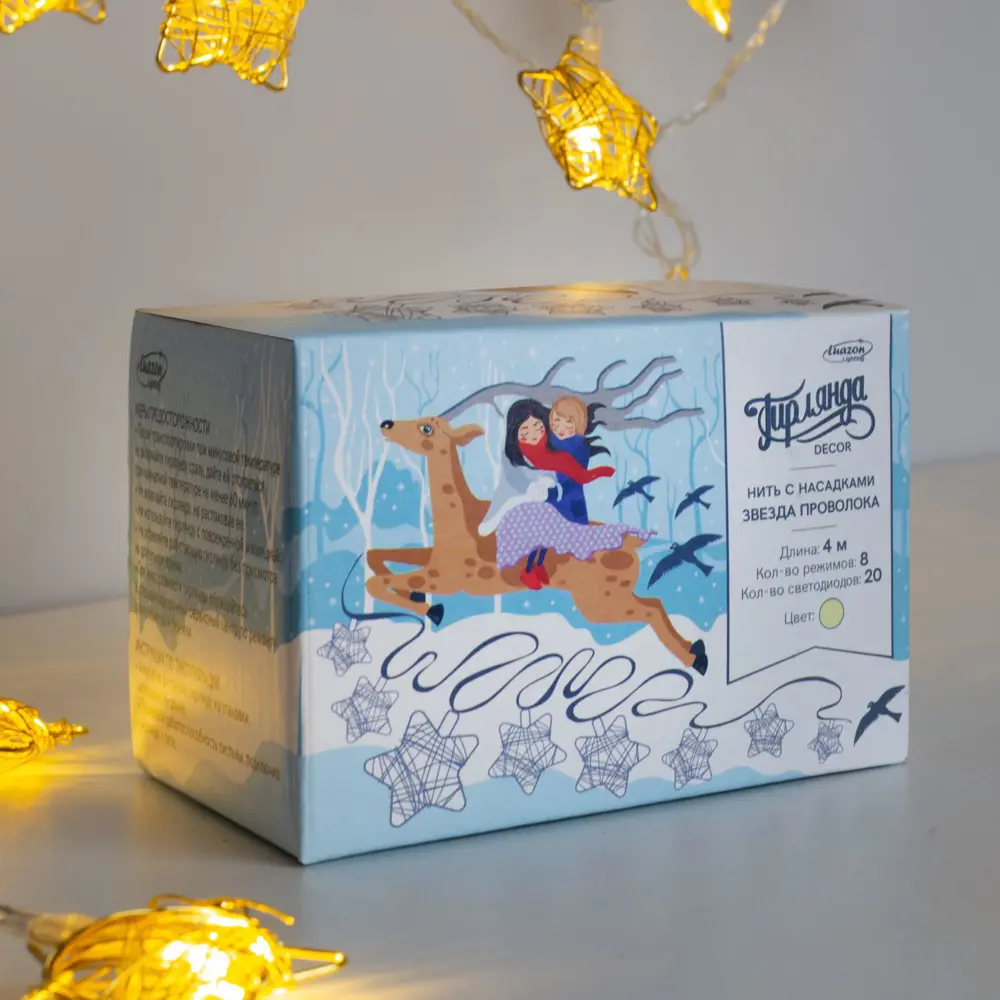 Фото 5 Электрогирлянда комнатная Luazon lighting 2388672 нить 4 м 20 ламп прозрачный 8 режимов работы Фото 5 Электрогирлянда комнатная Luazon lighting 2388672 нить 4 м 20 ламп прозрачный 8 режимов работы