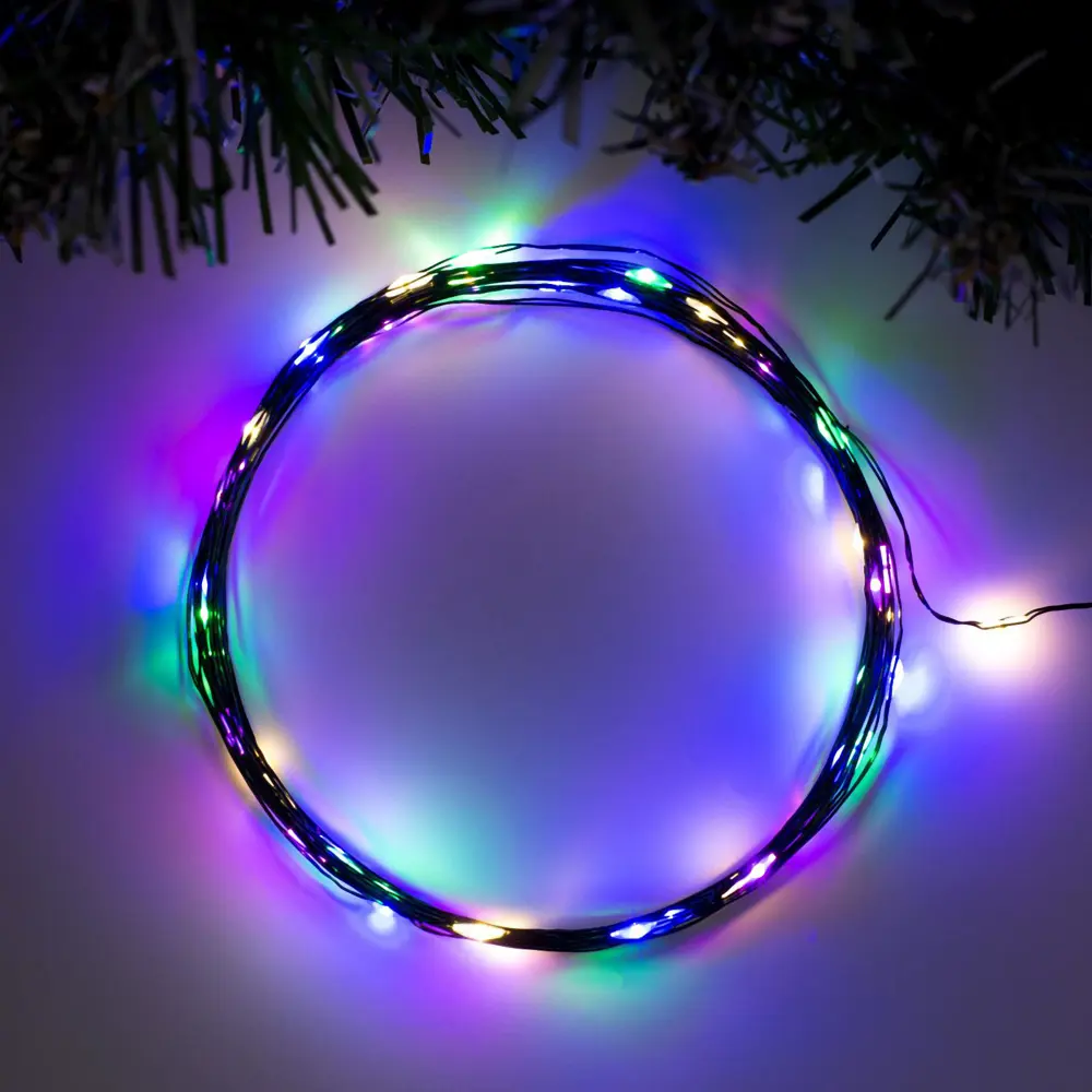 Фото Электрогирлянда комнатная Luazon lighting 5198325 нить 5 м 50 ламп прозрачный 2 режима работы Фото Электрогирлянда комнатная Luazon lighting 5198325 нить 5 м 50 ламп прозрачный 2 режима работы