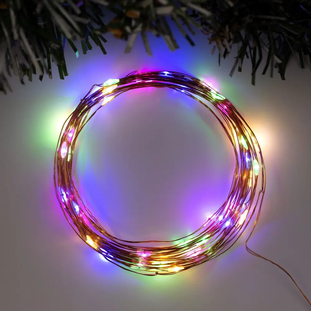 Фото Электрогирлянда комнатная Luazon lighting 5198343 роса 5 м 50 ламп прозрачный 1 режим работы