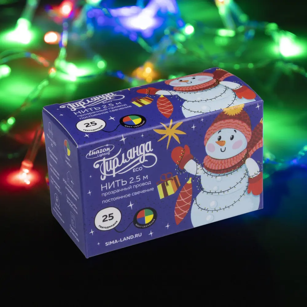 Фото 7 Электрогирлянда комнатная Luazon lighting 2361592 нить 2.5 м 25 ламп прозрачный 1 режим работы