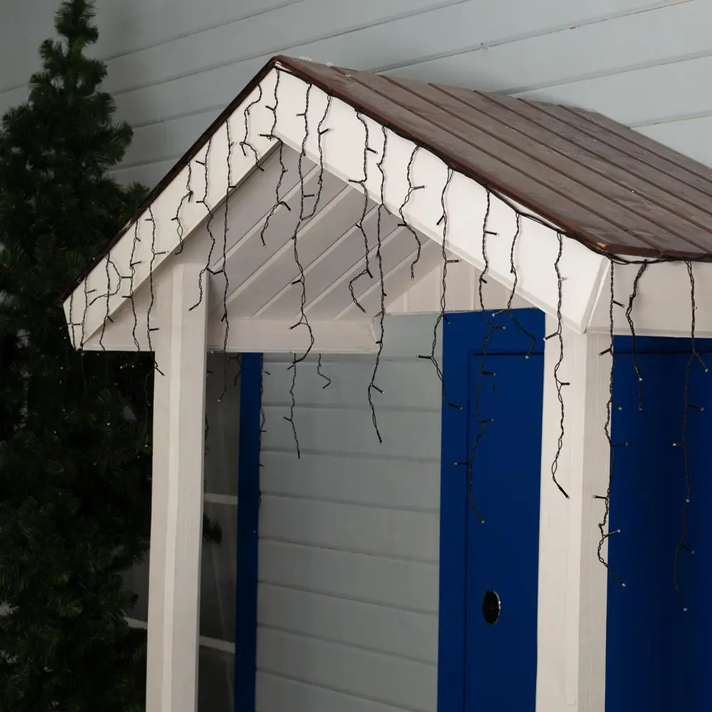 Фото 2 Электрогирлянда наружная Luazon lighting бахрома 3x3 м 160 ламп зеленый 1 режим работы