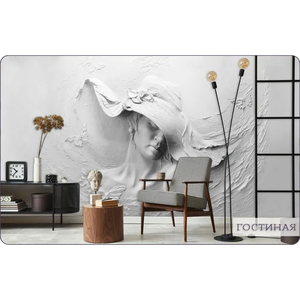 Фото 11 Фотообои флизелиновые Bartonwall 400x270 см Барельеф Девушка M080-G