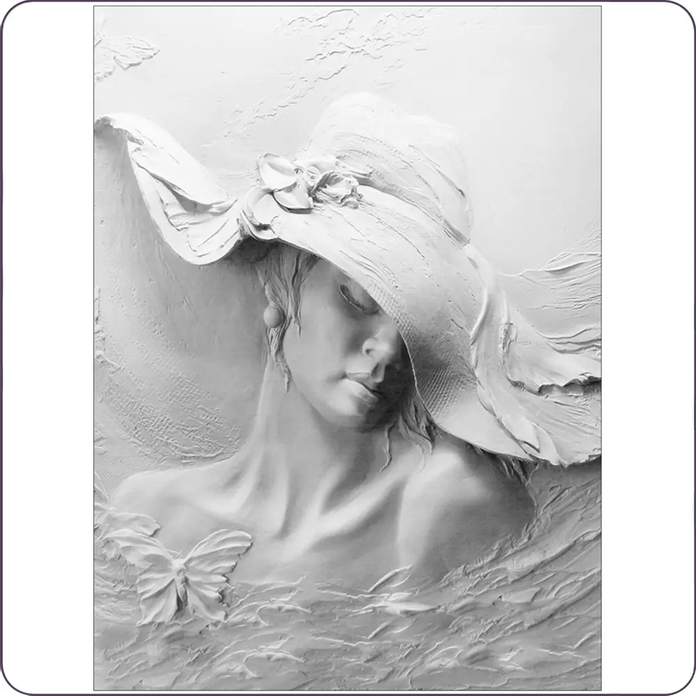 Фото 2 Фотообои флизелиновые Bartonwall 200x270 см Барельеф Девушка M080-G