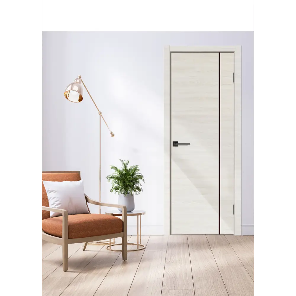 Фото 2 Дверь межкомнатная Airon Терра 1 глухая 200x60см полипропилен цвет дуб мадейра топаз без замка и петель