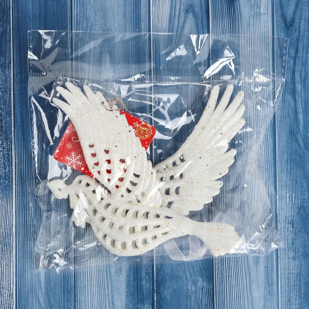 Фото 3 Елочная игрушка Голубь с веткой Зимнее волшебство 3576015 12.5 см цвет белый Фото 3 Елочная игрушка Голубь с веткой Зимнее волшебство 3576015 12.5 см цвет белый