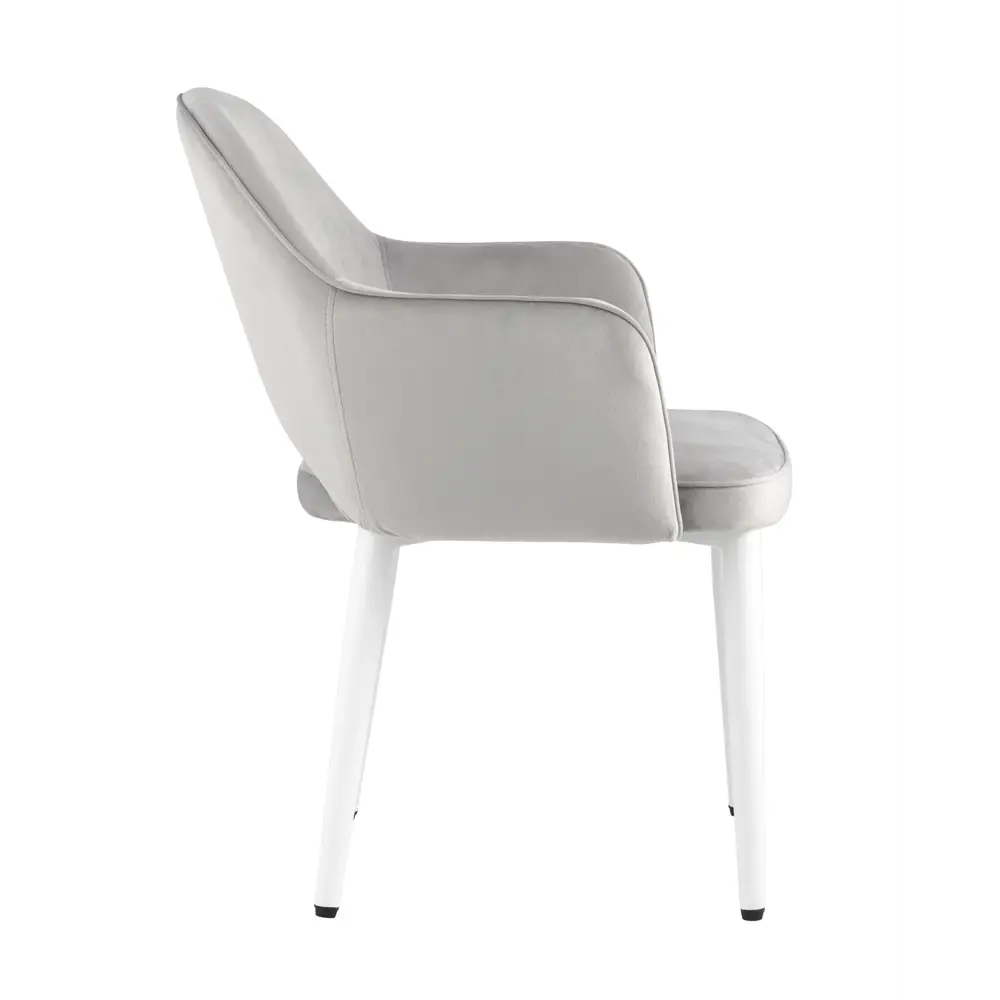 Фото 3 Кухонный стул Stool Group Венера new 82x64x49 см велюр цвет серебристый Фото 3 Кухонный стул Stool Group Венера new 82x64x49 см велюр цвет серебристый
