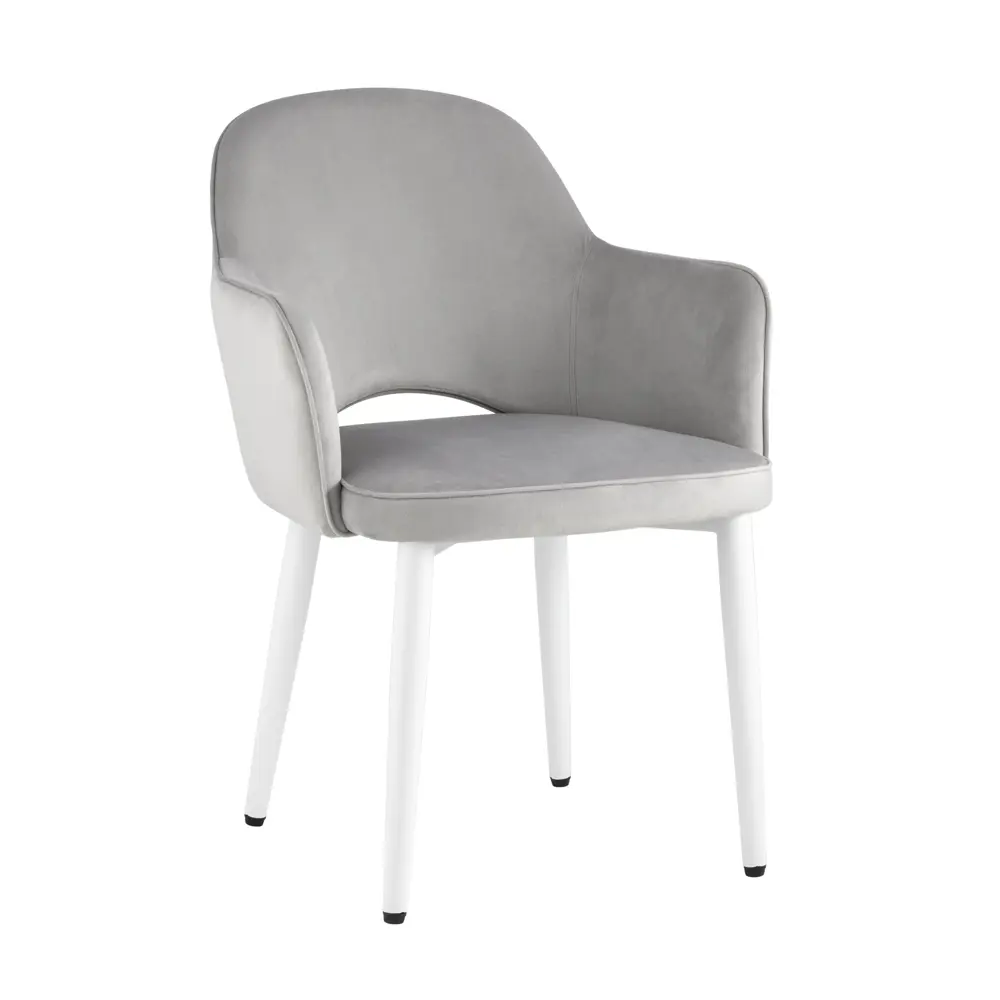 Фото 2 Кухонный стул Stool Group Венера new 82x64x49 см велюр цвет серебристый Фото 2 Кухонный стул Stool Group Венера new 82x64x49 см велюр цвет серебристый