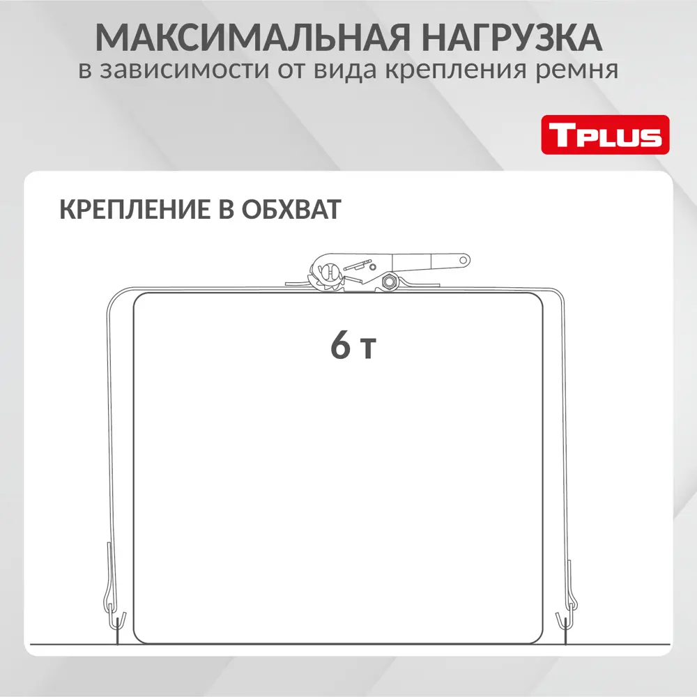 Фото 4 Ремень стяжной Tplus 3/6 т 11 м Фото 4 Ремень стяжной Tplus 3/6 т 11 м