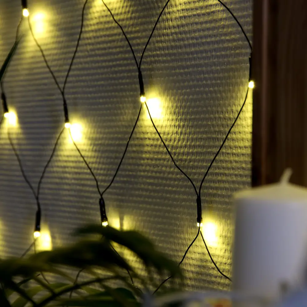 Фото 3 Электрогирлянда комнатная Luazon lighting 3556875 сеть 1.6x1.6 м 144 ламп теплый белый (желтый) 8 режимов работы Фото 3 Электрогирлянда комнатная Luazon lighting 3556875 сеть 1.6x1.6 м 144 ламп теплый белый (желтый) 8 режимов работы