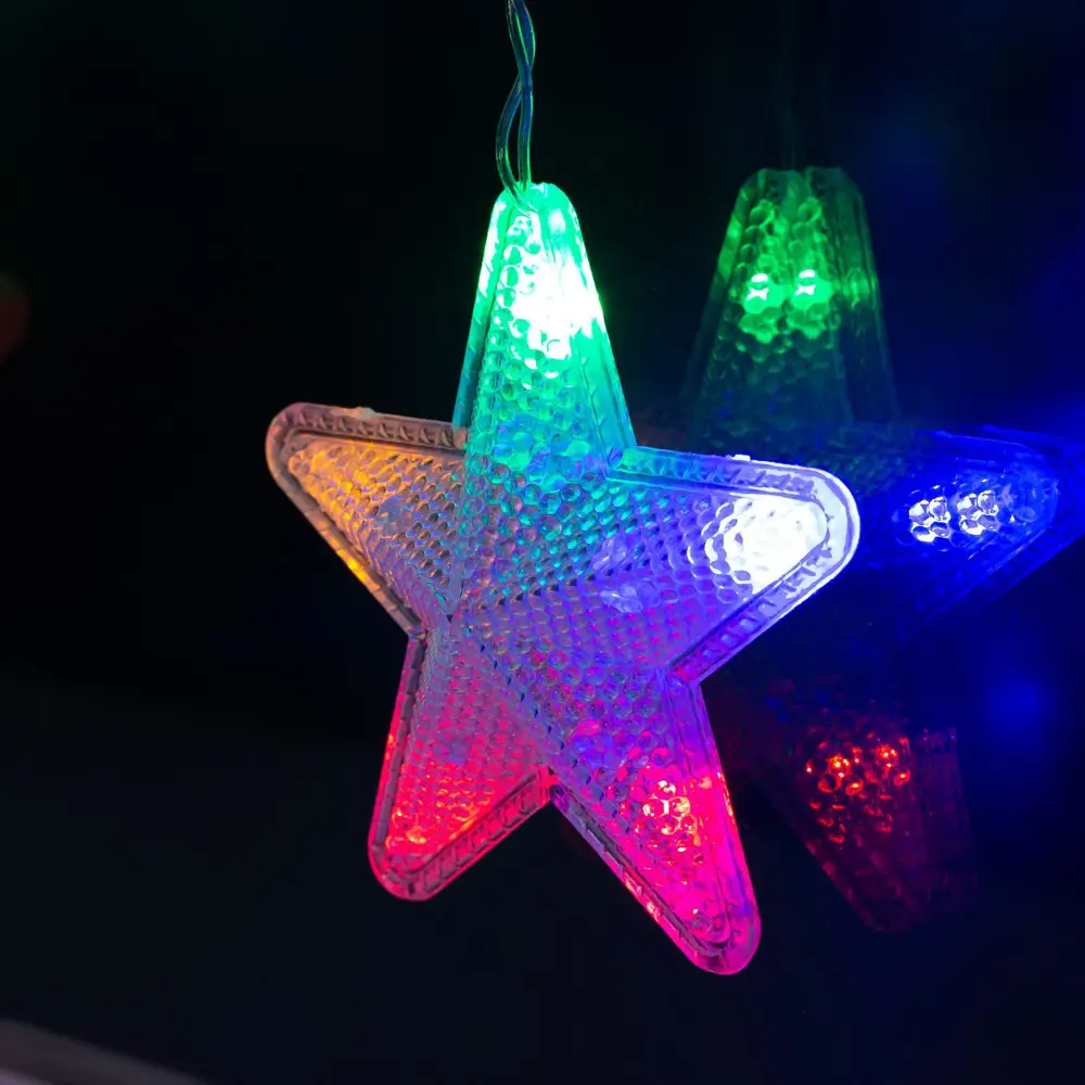 Фото 5 Электрогирлянда комнатная Luazon lighting 4356973 бахрома 2.4x2.4 м 186 ламп разноцветный 8 режимов работы