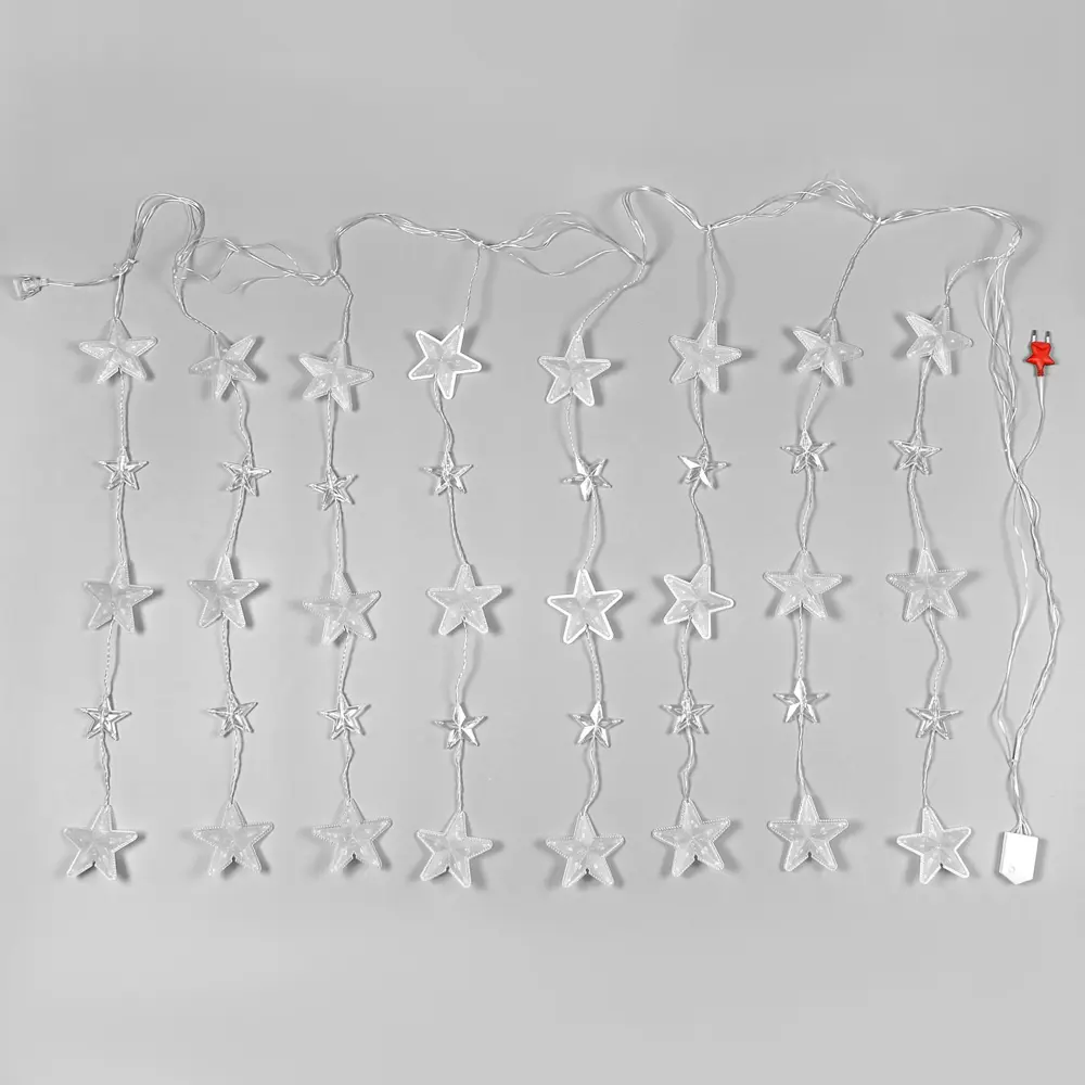 Фото 7 Электрогирлянда комнатная Luazon lighting 4356973 бахрома 2.4x2.4 м 186 ламп разноцветный 8 режимов работы