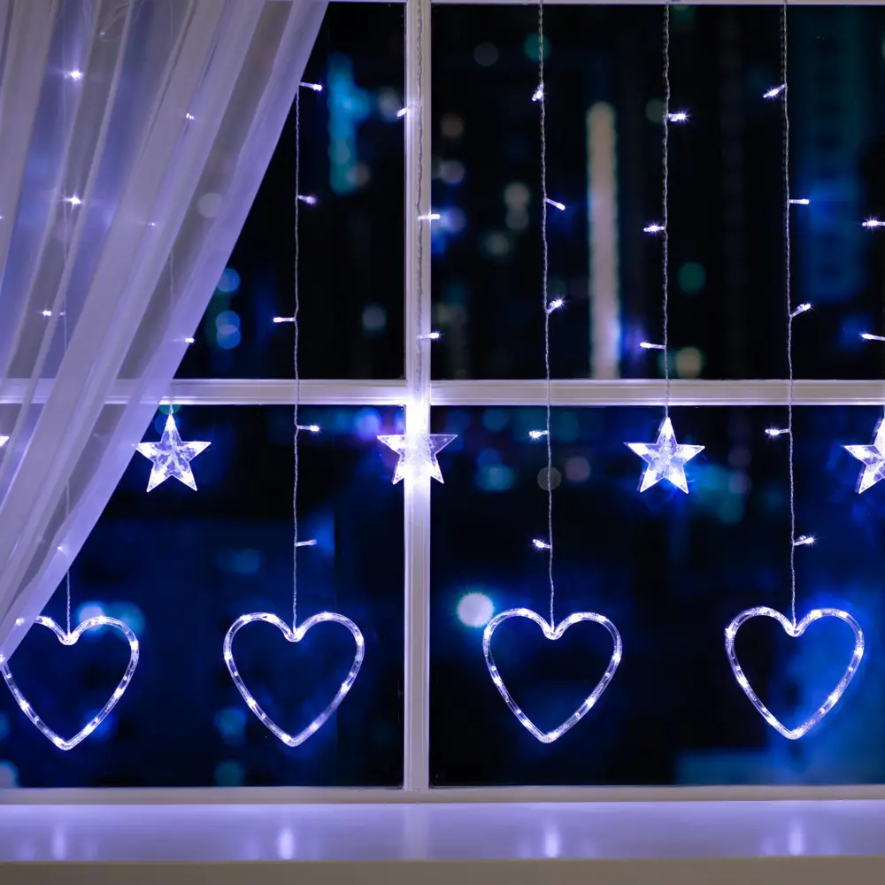 Фото Электрогирлянда комнатная Luazon lighting 4356977 бахрома 2.4x2.4 м 186 ламп холодный белый (голубой) 8 режимов работы Фото Электрогирлянда комнатная Luazon lighting 4356977 бахрома 2.4x2.4 м 186 ламп холодный белый (голубой) 8 режимов работы