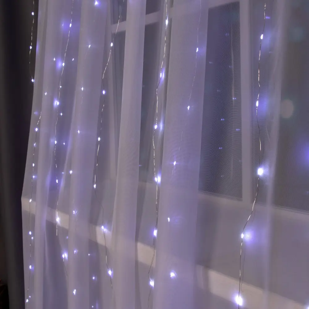 Фото 3 Электрогирлянда универсальная Luazon lighting 5206149 занавес 2x2 м 450 ламп холодный белый (голубой) 8 режимов работы Фото 3 Электрогирлянда универсальная Luazon lighting 5206149 занавес 2x2 м 450 ламп холодный белый (голубой) 8 режимов работы