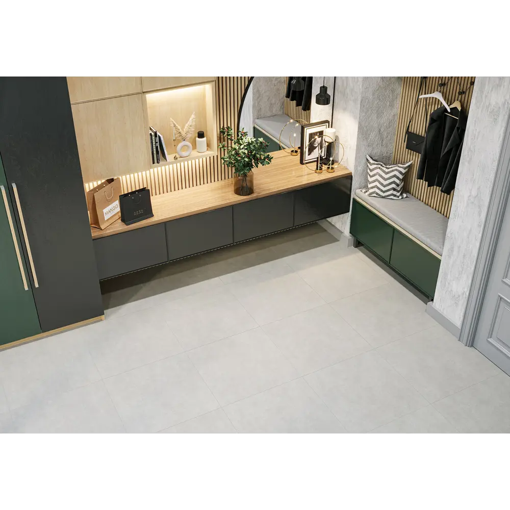 Фото 4 Керамогранит Alma ceramica Berlin GFU04BLN07HR 60x60см 1.8 м² цвет серый, серебристый, цена за упаковку Фото 4 Керамогранит Alma ceramica Berlin GFU04BLN07HR 60x60см 1.8 м² цвет серый, серебристый, цена за упаковку