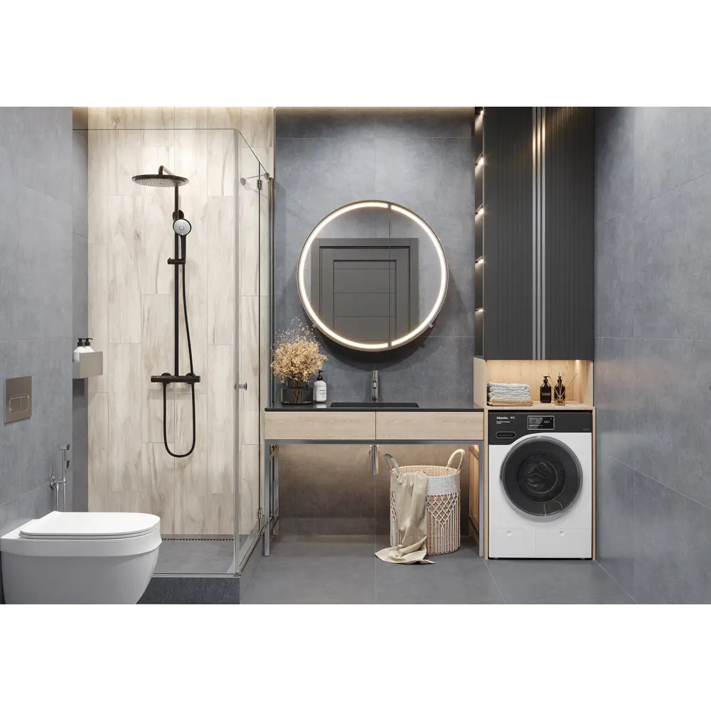 Фото 11 Керамогранит Alma ceramica Berlin GFU04BLN30HR 60x60см 1.8 м² цвет серый, серебристый, цена за упаковку Фото 11 Керамогранит Alma ceramica Berlin GFU04BLN30HR 60x60см 1.8 м² цвет серый, серебристый, цена за упаковку