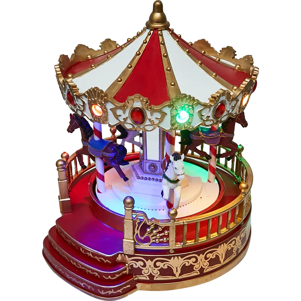 Фото 7 Композиция новогодняя светодиодная Карусель 20x18x23 см Фото 7 Композиция новогодняя светодиодная Карусель 20x18x23 см