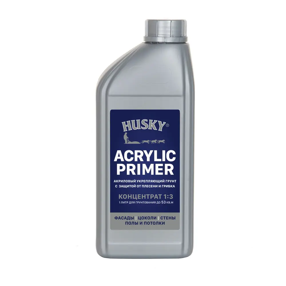 Фото Грунт-концентрат акриловый 1:3 Husky Acrylic Primer 1л Фото Грунт-концентрат акриловый 1:3 Husky Acrylic Primer 1л