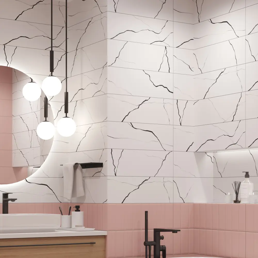 Фото Настенная плитка LB Ceramics Одри 20x60 см 0.84 м² цвет белый