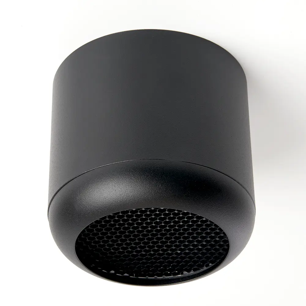 Фото Светильник точечный накладной Feron HL365 Barrel Echo под отверстие 1 мм 20 м² цвет чёрный с антибликовой сеточкой Фото Светильник точечный накладной Feron HL365 Barrel Echo под отверстие 1 мм 20 м² цвет чёрный с антибликовой сеточкой