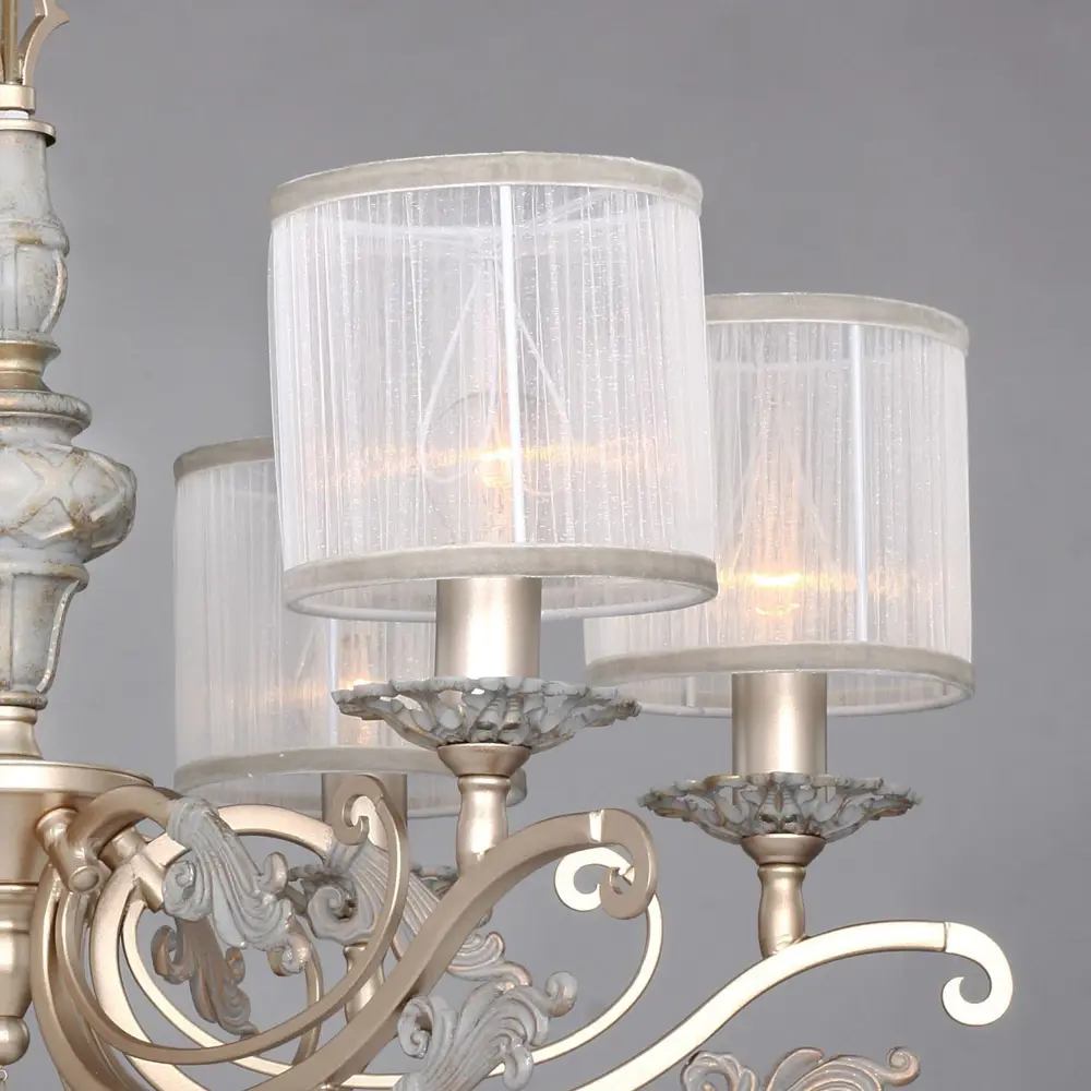 Фото 4 Люстра подвесная светодиодная Favourite Seraphima 1329-6P 6 ламп 12 м² цвет золотой Фото 4 Люстра подвесная светодиодная Favourite Seraphima 1329-6P 6 ламп 12 м² цвет золотой