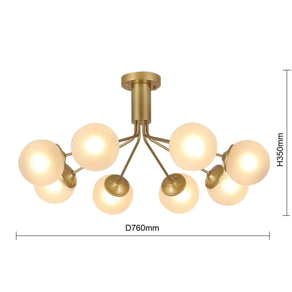 Фото 3 Люстра потолочная светодиодная Favourite Pax 1438-8U 8 ламп 24 м² цвет желтый Фото 3 Люстра потолочная светодиодная Favourite Pax 1438-8U 8 ламп 24 м² цвет желтый