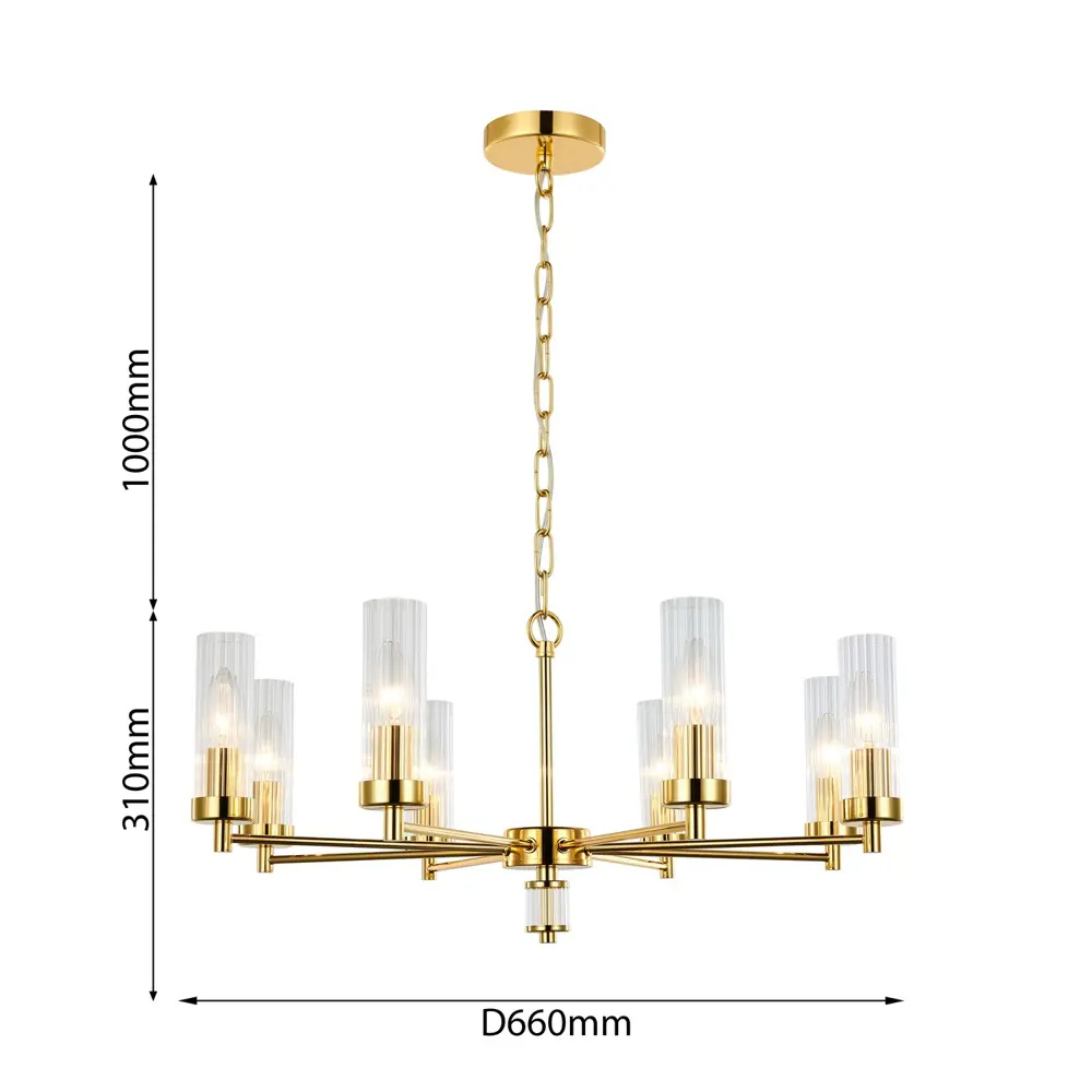 Фото 3 Люстра подвесная светодиодная Favourite Aesthetic 1462-8P 8 ламп 16 м² цвет желтый Фото 3 Люстра подвесная светодиодная Favourite Aesthetic 1462-8P 8 ламп 16 м² цвет желтый