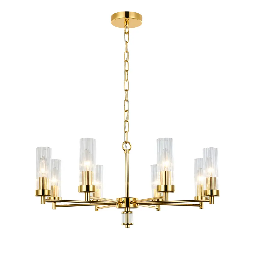 Фото Люстра подвесная светодиодная Favourite Aesthetic 1462-8P 8 ламп 16 м² цвет желтый Фото Люстра подвесная светодиодная Favourite Aesthetic 1462-8P 8 ламп 16 м² цвет желтый