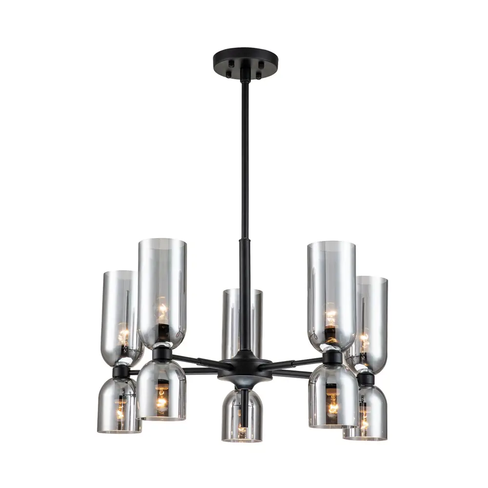 Фото Люстра подвесная светодиодная Favourite Amusing 1662-5P 10 ламп 20 м² цвет черный Фото Люстра подвесная светодиодная Favourite Amusing 1662-5P 10 ламп 20 м² цвет черный