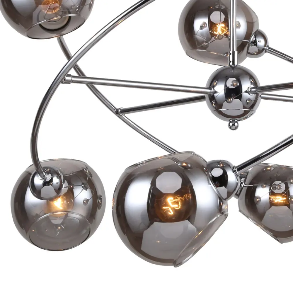 Фото 7 Люстра потолочная светодиодная Favourite Rimula 1353-8P 8 ламп 16 м² цвет хром