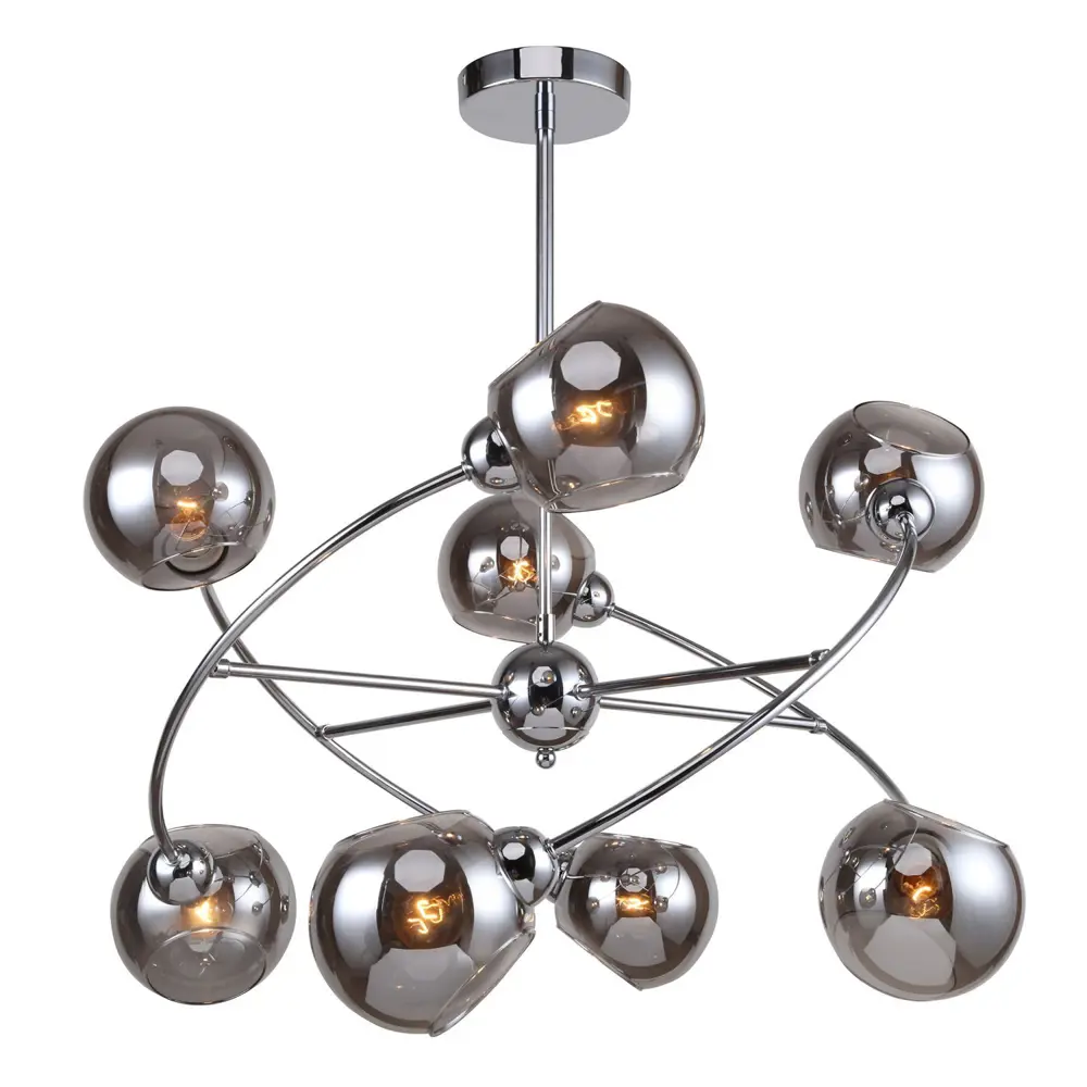 Фото Люстра потолочная светодиодная Favourite Rimula 1353-8P 8 ламп 16 м² цвет хром Фото Люстра потолочная светодиодная Favourite Rimula 1353-8P 8 ламп 16 м² цвет хром