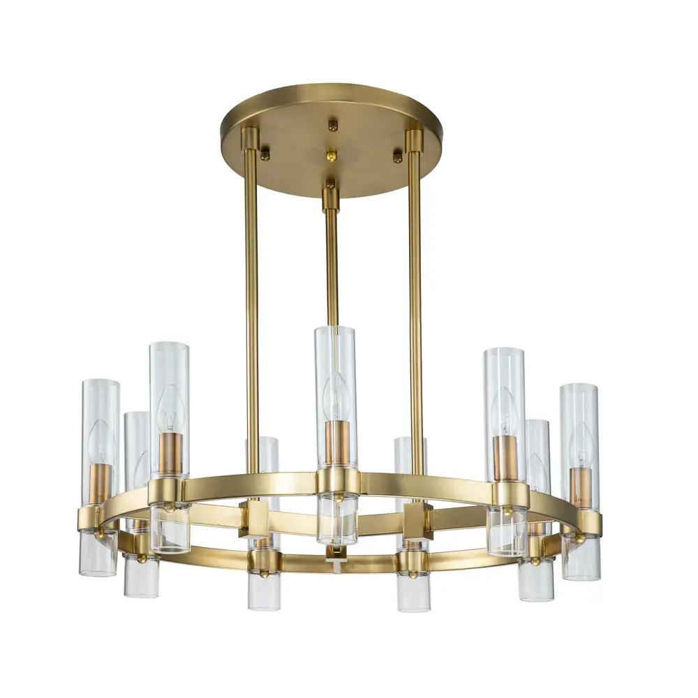 Фото 2 Люстра подвесная светодиодная Favourite Status 1795-9P 9 ламп 18 м² цвет золотой Фото 2 Люстра подвесная светодиодная Favourite Status 1795-9P 9 ламп 18 м² цвет золотой