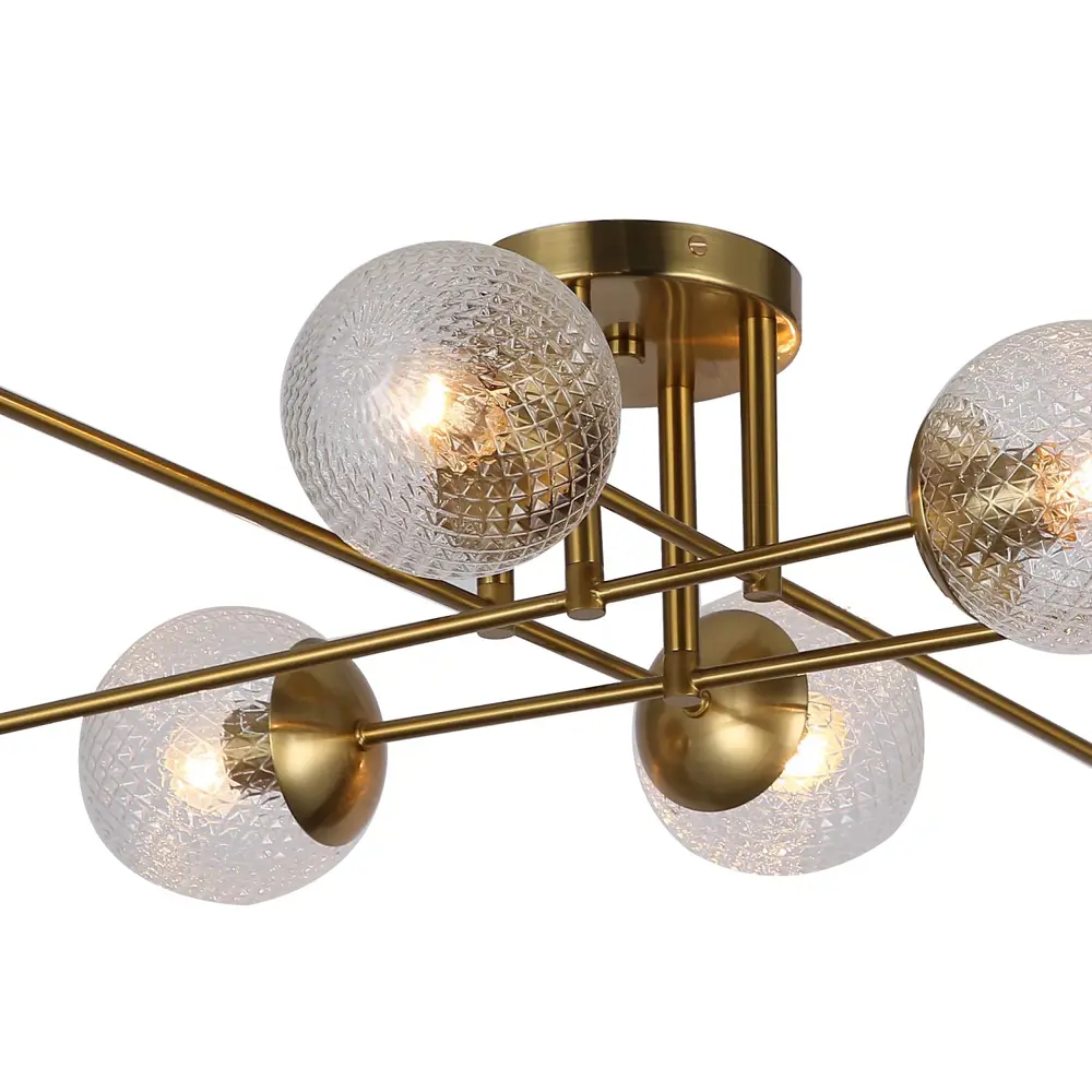 Фото 2 Люстра потолочная светодиодная Favourite Wiggly 1904-8P 8 ламп 24 м² цвет коричневый Фото 2 Люстра потолочная светодиодная Favourite Wiggly 1904-8P 8 ламп 24 м² цвет коричневый