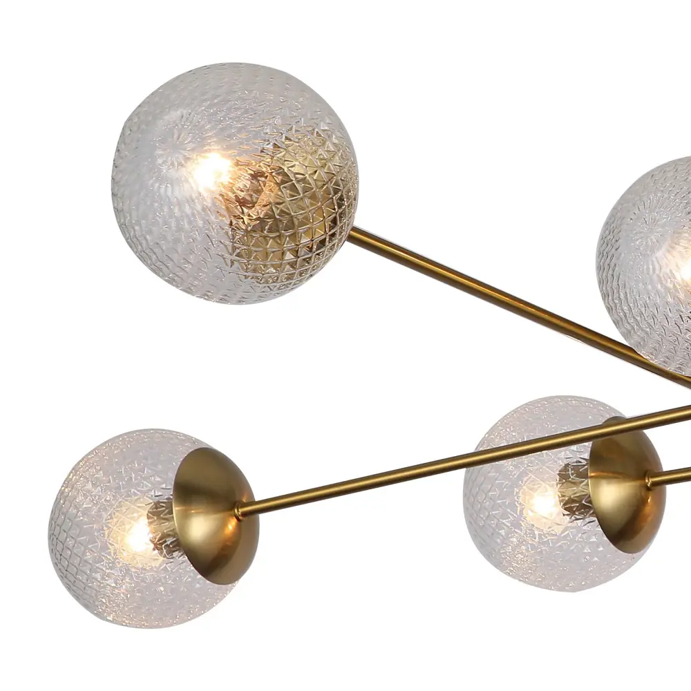 Фото 3 Люстра потолочная светодиодная Favourite Wiggly 1904-8P 8 ламп 24 м² цвет коричневый Фото 3 Люстра потолочная светодиодная Favourite Wiggly 1904-8P 8 ламп 24 м² цвет коричневый