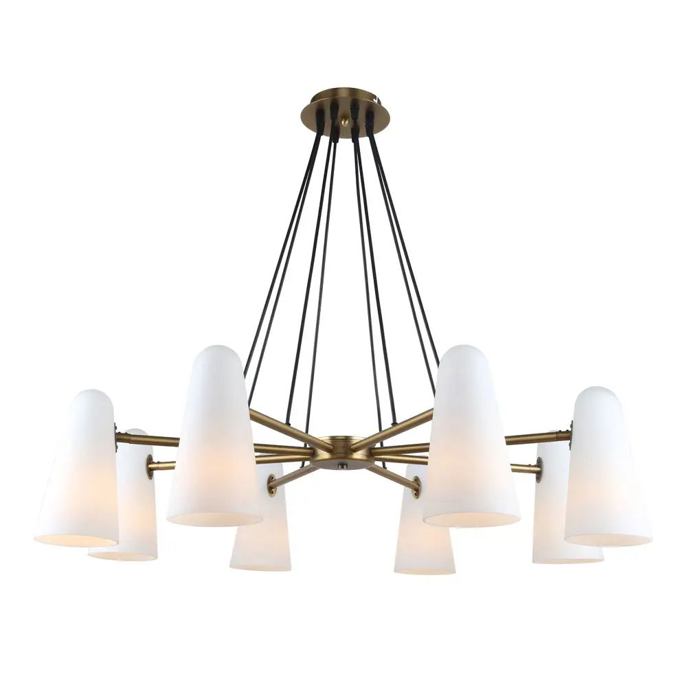 Фото Люстра подвесная светодиодная Favourite Vision 1544-8P 8 ламп 16 м² цвет белый Фото Люстра подвесная светодиодная Favourite Vision 1544-8P 8 ламп 16 м² цвет белый