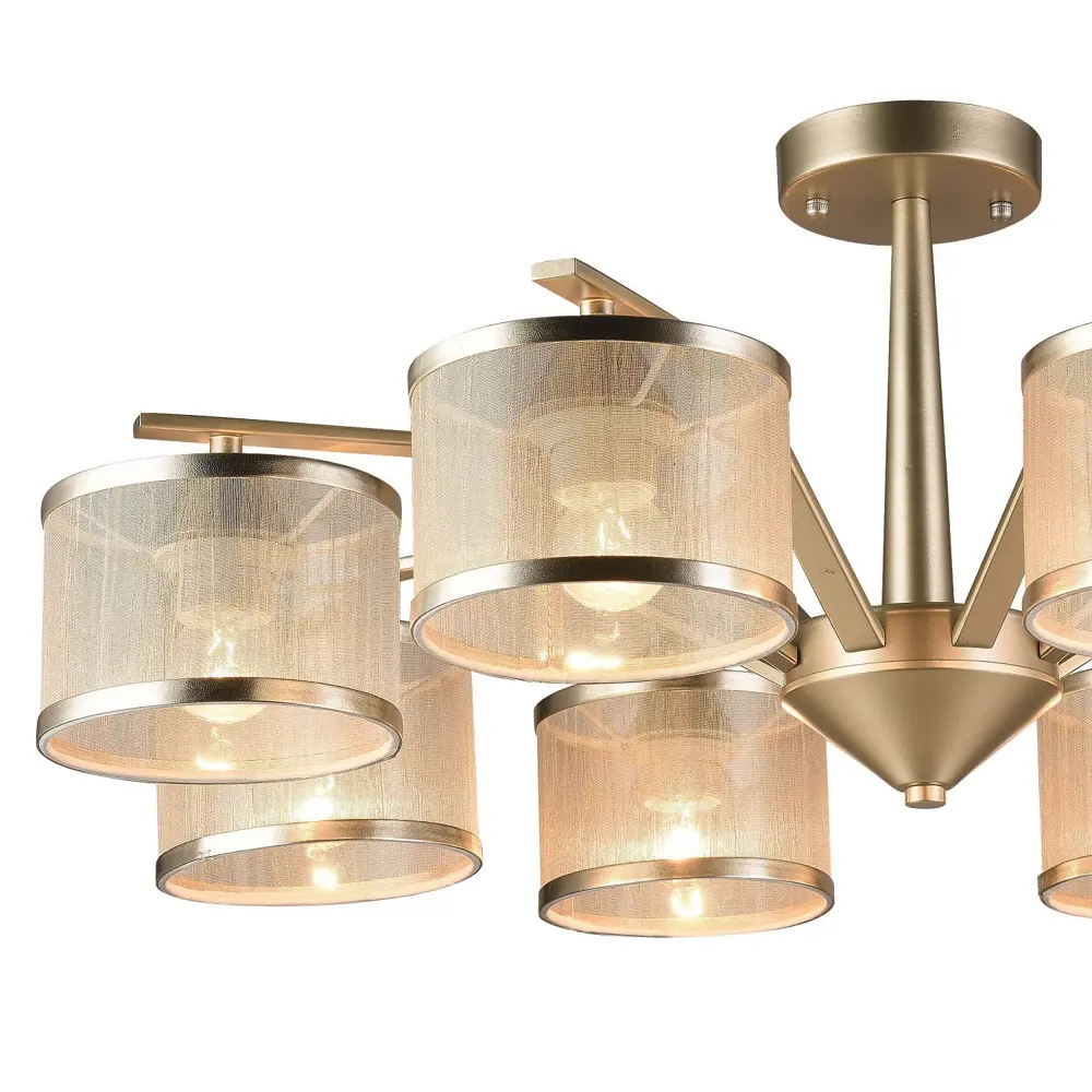 Фото 5 Люстра потолочная светодиодная Favourite Bonbon 1396-8P 8 ламп 16 м² цвет бежевый Фото 5 Люстра потолочная светодиодная Favourite Bonbon 1396-8P 8 ламп 16 м² цвет бежевый