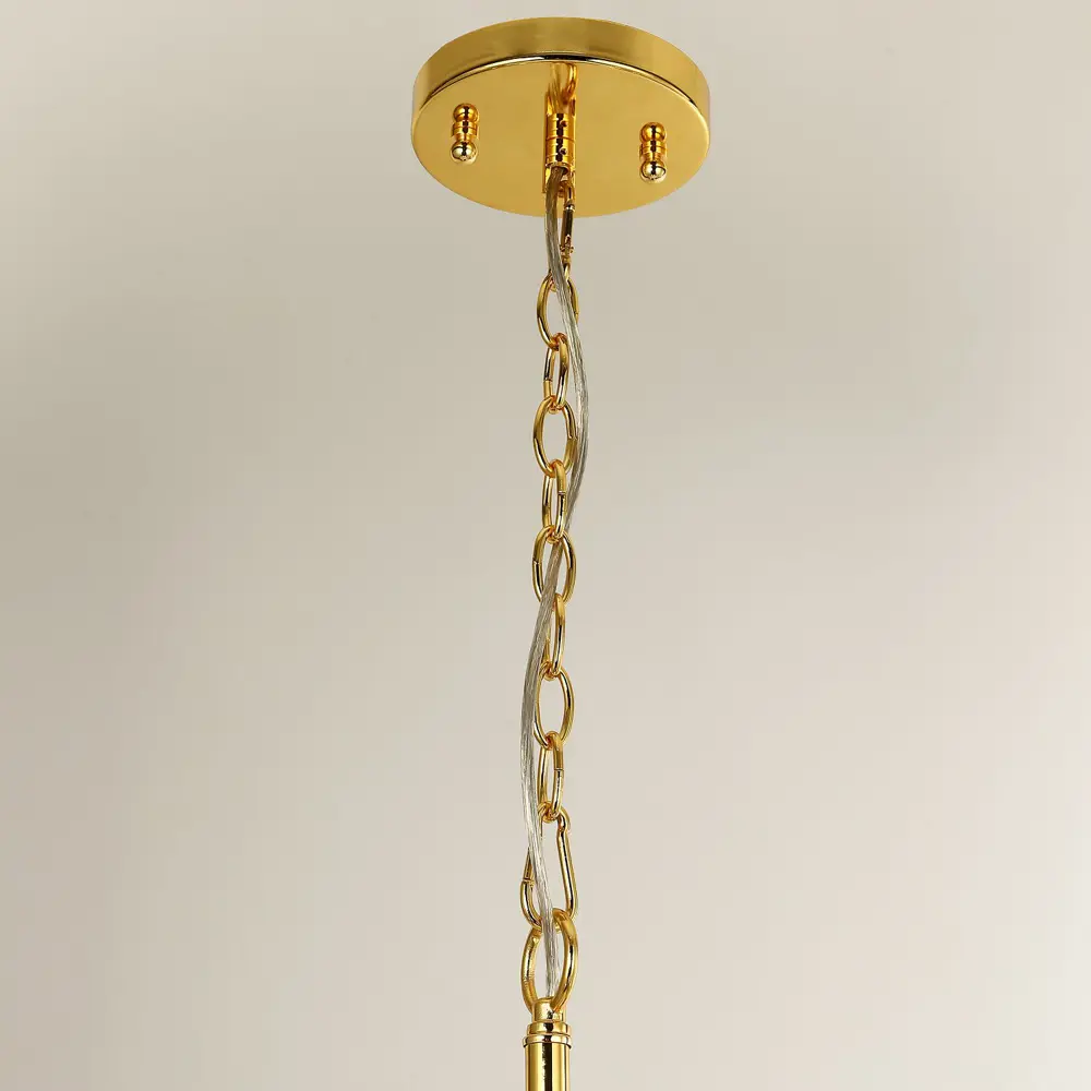 Фото 4 Люстра подвесная светодиодная Favourite Sunrise 1740-8P 8 ламп 16 м² цвет золотой Фото 4 Люстра подвесная светодиодная Favourite Sunrise 1740-8P 8 ламп 16 м² цвет золотой