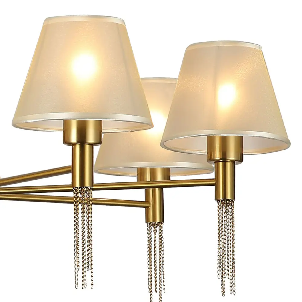 Фото 3 Люстра потолочная светодиодная Favourite Fete 1635-7P 7 ламп 14 м² цвет золотой Фото 3 Люстра потолочная светодиодная Favourite Fete 1635-7P 7 ламп 14 м² цвет золотой